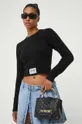 μαύρο Πουλόβερ με προσθήκη μαλλιού Moschino Jeans