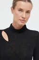 Deha longsleeve z domieszką kaszmiru czarny D93191.10009