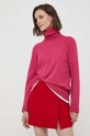 United Colors of Benetton sweter z domieszką wełny z domieszką wełny różowy 1035D2551.2E8