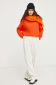 American Vintage sweter wełniany pomarańczowy