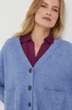 blu United Colors of Benetton kardigan con aggiunta di lana