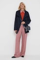 Sisley sweter 11PUM103E.902 pomarańczowy AW23