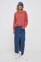 Sisley sweter 14ETM103J.2K5 różowy AW23