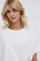 λευκό Βαμβακερό μπλουζάκι Sisley