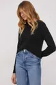 czarny Sisley sweter z domieszką wełny