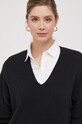 Sisley sweter wełniany czarny 1044M400T.100