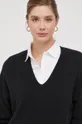 чёрный Шерстяной свитер Sisley
