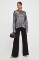 Pinko sweter z domieszką wełny 102232.A1A3 srebrny AW23