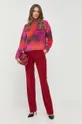 Pinko sweter z domieszką wełny multicolor