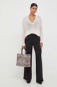 Pinko gyapjú pulóver 102234.A1BI rózsaszín AW23