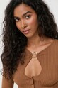 Шерстяной кардиган Pinko коричневый 101847.A15S