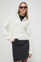Pulover s dodatkom vune HUGO bež 50500776
