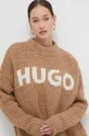 коричневый Шерстяной свитер HUGO