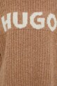 HUGO sweter wełniany 50500799 brązowy