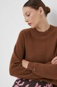 Tommy Hilfiger sweter wełniany brązowy WW0WW39897