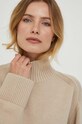 Tommy Hilfiger sweter z domieszką wełny beżowy WW0WW39903