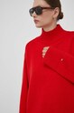 Tommy Hilfiger gyapjúkeverék pulóver piros WW0WW39903