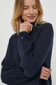 Μάλλινο πουλόβερ Tommy Hilfiger σκούρο μπλε WW0WW39904
