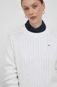 béžová Bavlnený sveter Tommy Hilfiger
