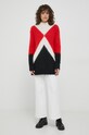 Tommy Hilfiger scialle con aggiunta di lana WW0WW39909 rosso AW23