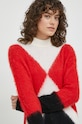 Tommy Hilfiger scialle con aggiunta di lana rosso WW0WW39909