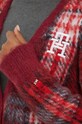 Svetr s příměsí vlny Tommy Hilfiger WW0WW40129 burgundské