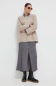 Tommy Hilfiger sweter wełniany WW0WW40267 beżowy AW23
