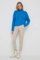 Βαμβακερό πουλόβερ Tommy Hilfiger WW0WW39902 μπλε AW23