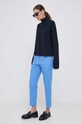Βαμβακερό πουλόβερ Tommy Hilfiger WW0WW39902 σκούρο μπλε AW23