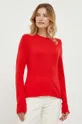 czerwony Tommy Hilfiger sweter wełniany