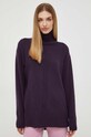Trussardi sweter z domieszką wełny fioletowy 56M00615.0F000779