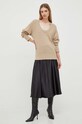 Trussardi pulover din amestec de lana 56M00633.0F000779 bej AW23