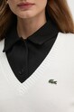 Lacoste sweter bawełniany AF3324 beżowy