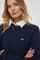 granatowy Lacoste sweter wełniany