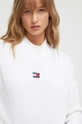 biały Tommy Jeans sweter bawełniany