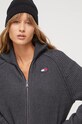 Βαμβακερή ζακέτα Tommy Jeans γκρί DW0DW16523