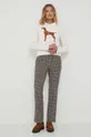Βαμβακερό πουλόβερ Lauren Ralph Lauren μπεζ