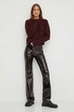 Вовняний кардиган Tiger Of Sweden S69898045 бордо AW23