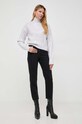 Patrizia Pepe sweter z domieszką wełny 2K0234.K149 szary AW23