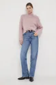 Μάλλινο πουλόβερ Calvin Klein ροζ