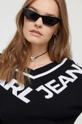 czarny Karl Lagerfeld Jeans sweter bawełniany