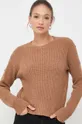brązowy Twinset sweter z domieszką wełny