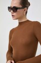 Vuneni pulover Twinset smeđa 232TT3340