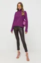 Karl Lagerfeld sweter wełniany fioletowy