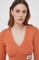 Calvin Klein Jeans longsleeve pomarańczowy J20J221969