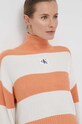 Bavlnený sveter Calvin Klein Jeans béžová J20J222250