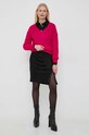Πουλόβερ με προσθήκη μαλλιού Morgan MATILD2.MAGNOLIA ροζ AW23
