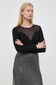 Morgan pulover subtiri negru MELISSA.NOIR