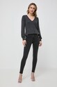 Πουλόβερ με προσθήκη μαλλιού Morgan MTOUS.GRIS.ANTHR γκρί AW23