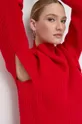 Vlnený sveter Victoria Beckham červená